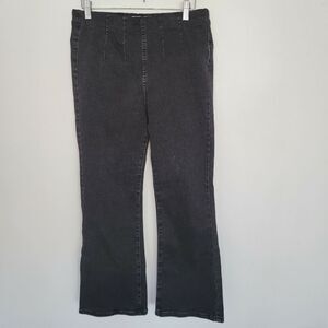 FREE PEOPLE Black Wash Stripe Flare Pants Size 27 FREE SHIPPING